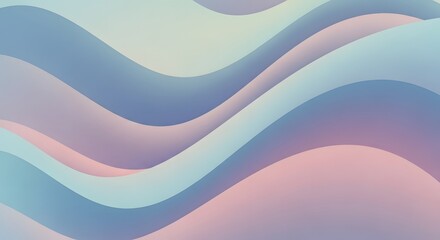 Abstract flowing wave pattern with soft pastel gradients ideal for modern and elegant digital backgrounds