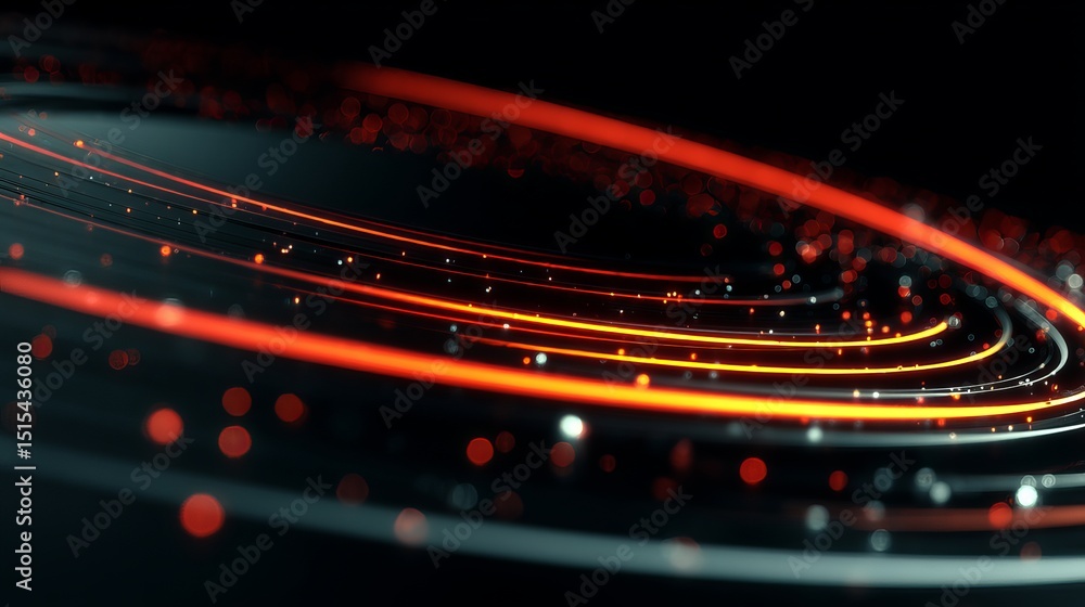 Poster abstract orange and black glowing lines dynamic energy futuristic technology background design moder