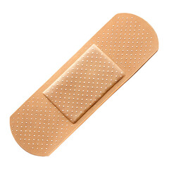 adhesive bandage on white background