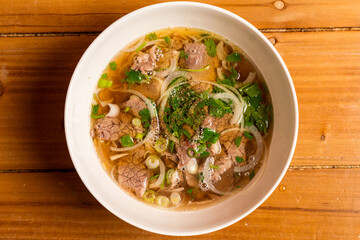 Brisket pho soup