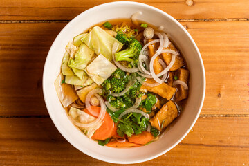Vietnamese vegetarian pho soup