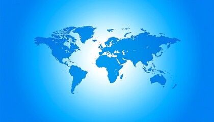 Obraz premium Global map with blue background.
