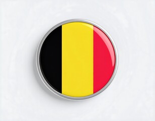 Fototapeta premium Round Belgian flag button