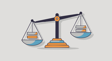 Equal rights movement scales of justice balance law legal system equality fairness and equilibrium concept illustration vector image