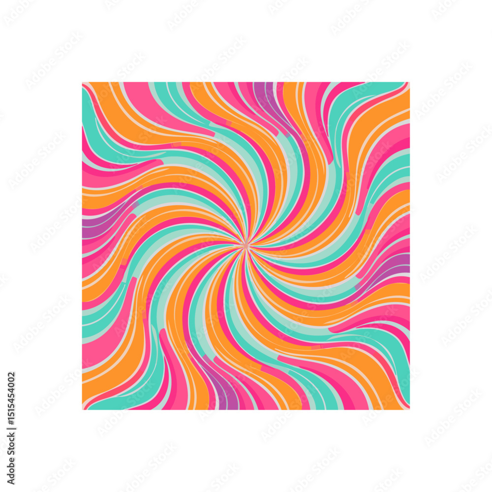 Poster swirling pastel abstract pattern with bright colors and dynamic movement