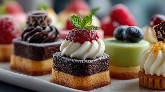 A delightful array of delectable miniature desserts