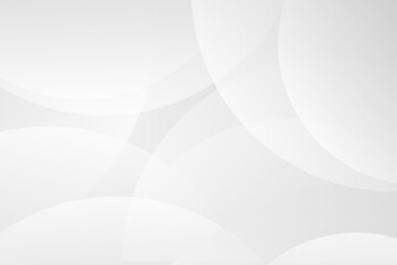 Modern abstract white background with overlapping translucent geometric circle shapes, ideal for web design, presentations, and creative projects.