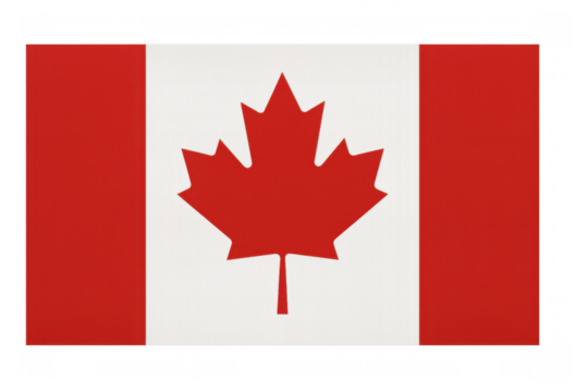 Realistic canadian flag waving with transparent background, perfect for any project related to canada - Powered by Adobe
