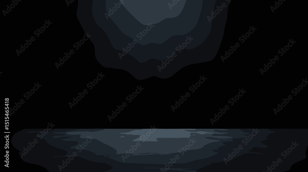 Poster abstract dark background with layered shapes and gradient light