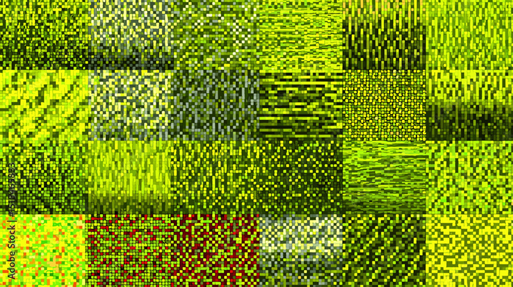 Poster abstract green textured pattern with various shades and designs