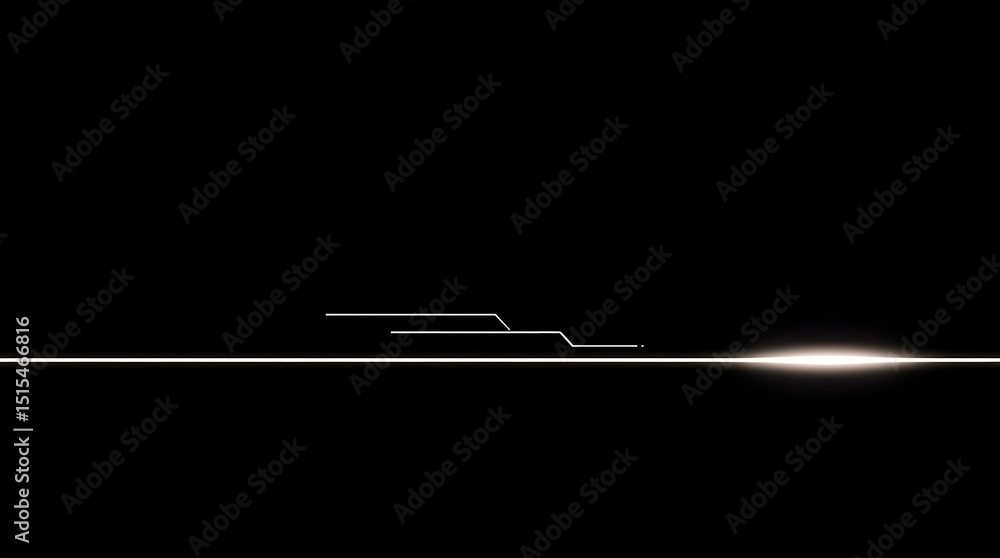 Poster minimal futuristic black background with soft glowing lines