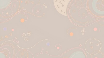 soft faded abstract background with delicate geometric shapes and warm pastel tones for creative design