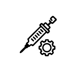 Modern Gear Lever and Diagnostic Tool Icon for Mechanics