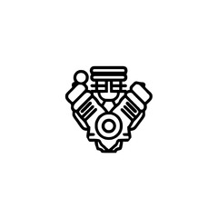 Stylized Car Engine and Tools for Professional Branding