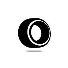 Dynamic Racing Icon with Tire Emphasizing Speed
