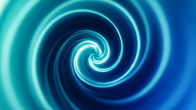 Abstract Light Blue Spiral Vortex Background with Gradient Design Futuristic Motion and Dynamic Radial Curves Digital Render