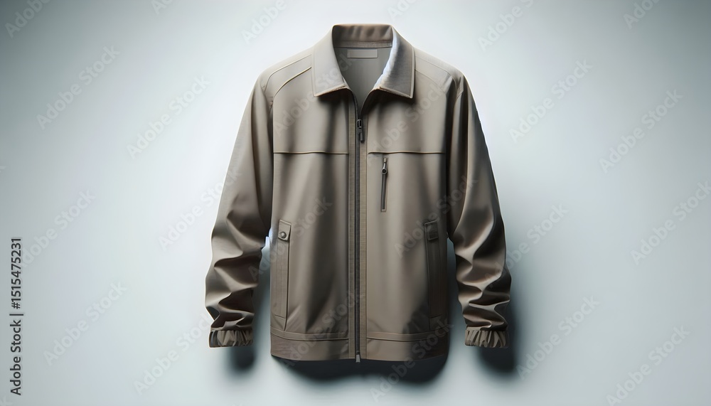 Poster lightweight casual outerwear with smooth shadows and isolated background designed for stylish wardro