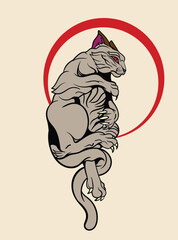 fox illustration with japanese style for kaijune event
