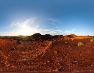 Selbstklebende Fototapeten Panoramic desert landscape at sunset © Paypal
