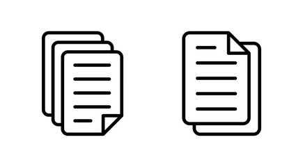 Document icon vector. Paper sign and symbol. File Icon
