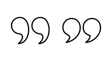 Quote icon vector. Quotation mark sign and symbol