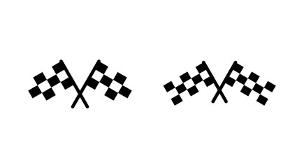 Racing flag icon vector. race flag sign and symbol.Checkered racing flag icon