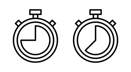Stopwatch icon vector. Timer sign and symbol. Countdown icon. Period of time