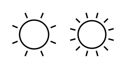 Sun icon vector. Brightness sign and symbol