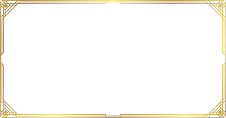 Luxury art deco gold frame background vector. Abstract geometric frame. Use for wedding invitation, cover, VIP card, gala, print, poster, packaging, wallpaper.