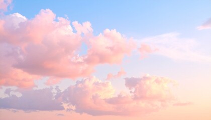 Fototapeta premium 朝焼けに映えるやさしい雲 