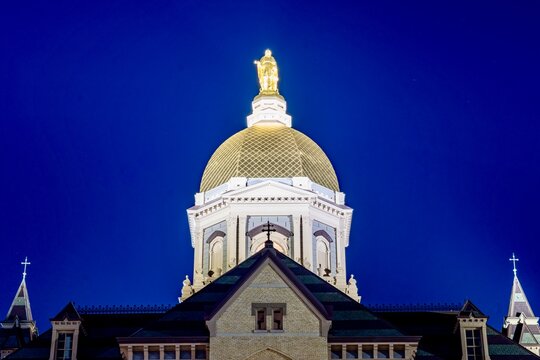 Notre Dame, IN, USA - 05.31.2025
- University of Notre Dame at Night on a summer day while the students are away