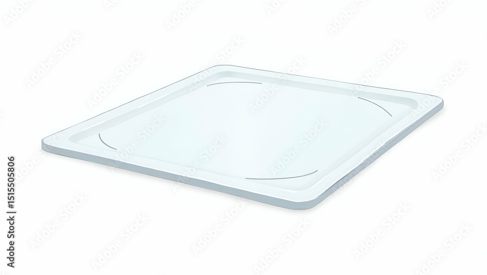 Poster infographic icon of baby changing mat: simplified design with fold lines and safety strap for hygien