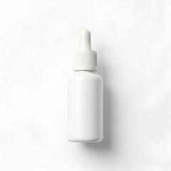 Cosmetic dropper white infographic element featuring cylindrical container dropper cap label placeholder subtle shadow clean vector line art optimized for skincare product diagrams cosmetic branding g