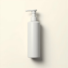 Beauty bottle mockup infographic element featuring cylindrical container pump dispenser label placeholder subtle shadow minimal vector design optimized for cosmetic product diagrams branding presentat