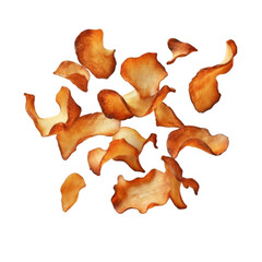 Naklejka premium Hot Fried Potatoes on Board – Rustic Kitchen Table Background hot potato dish, comfort food photography, crispy potato fries, potato side dish image, country-style cooking, wooden background food sh 