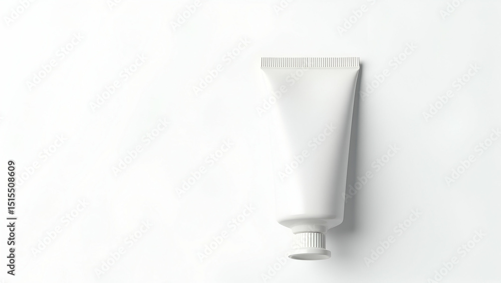 Poster high resolution skincare tube mockup isolated on white background with realistic texture details pre