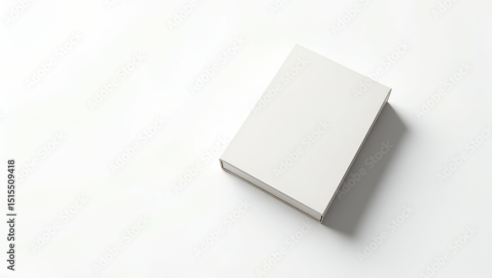 Poster packaging focus isolated captured on seamless white background with studio precision and subtle shad