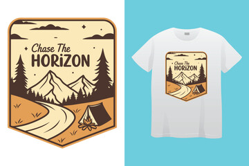 Camping T-Shirt Design – Outdoor Adventure, Nature Lover, and Wilderness Graphic Tee.