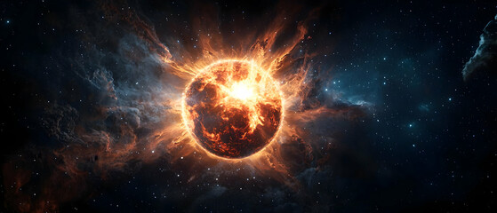 Fiery Explosion In Deep Space