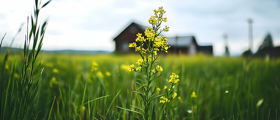 Yellow Flowers Blooming In A Rural Field