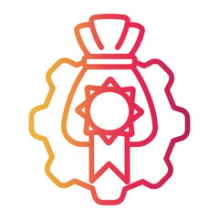 brand asset management Line Gradient Icon