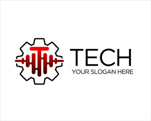 gear tech automotive logo design