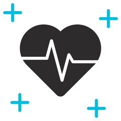 Fototapeta premium Health Glyph Blue Grey Icon