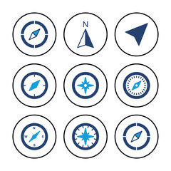 Compass icon vector. arrow compass icon vector