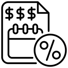 Tax Outline Icon