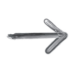 水彩矢印　手書き　黒色〜Watercolor arrow, handwritten, black〜