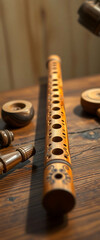 close up of a musical instrument on a table