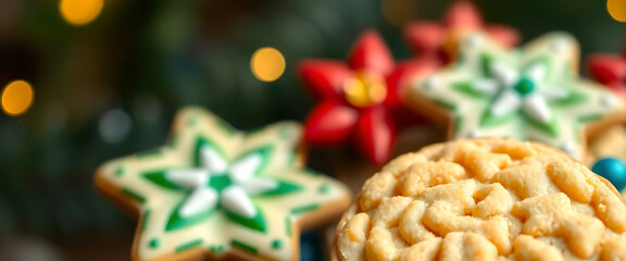 close up of some cookies on a table