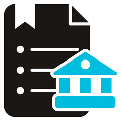 Policy Glyph Blue Grey Icon