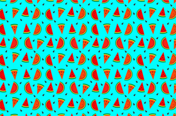 Seamless pattern of watermelon background. Perfect for  wallpaper, background, packaging product, textile, fabric and other commercial needs.